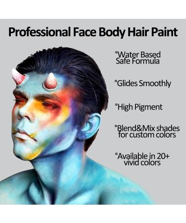 Mysense Teal Face Body Hair Paint Stick 0.5oz - Non-toxic Washable Temporary Paint for Halloween & Cosplay - Buy Online on GoSupps.com