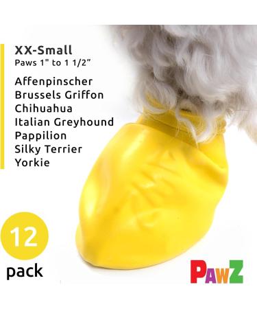 Pawz Pawc-XXS Dog Boots - Yellow | Waterproof Pet Booties for Small Dogs | Shop Now! - Buy Online on GoSupps.com