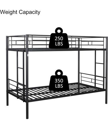 Metal Bunk Bed Full over Full Bunk Bed for Kids Adults Twin-Over-Twin Bunk Bed with Metal Frame and Ladder Bunk Bed Twin Over Twin Bunk Beds Metal Twin Size Bunk Beds Frame No Box Spring Needed(A Full A - Buy Online on GoSupps.com
