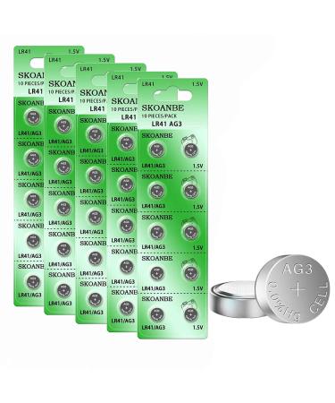 SKOANBE 50PCS AG3 Button Cell L736F LR41 192 392 Thermometer Size Battery