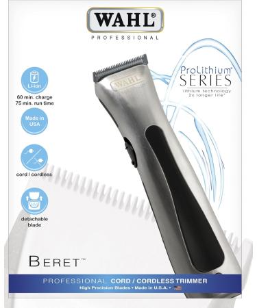 Wahl Professional Beret Trimmer #56308 Great for Professional Stylists and Barbers Rotary Motor Silver - Buy Online on GoSupps.com