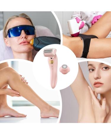 Bikini Trimmer Painless Hair Remover for WomenWet & Shavers for Women 2 in 1 Travel Arm Hair Trimmer for Women for Eyebrows Lips Face Legs Body Pink - Buy Online on GoSupps.com