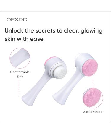 Facial Cleansing Brush - 2-in-1 Silicone Exfoliator & Massaging Brush for Women - Soft Bristles for Deep Cleansing & Exfoliation - Buy Online on GoSupps.com