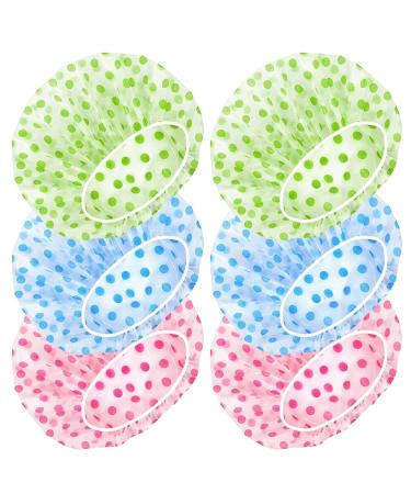 6 Pcs Reusable Waterproof Shower Caps - Clear Hair Cap for Men, Women, Girls, Boys - Buy Online on GoSupps.com