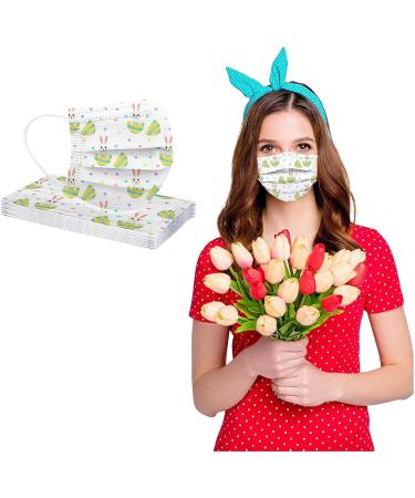 SDFRK 10-Piece Adult Fabric Masks - One-Way Mouth Protection with Easter Print & 3-Layer Cartoon Motif Scarf - Ideal for Men & Women - Buy Online on GoSupps.com