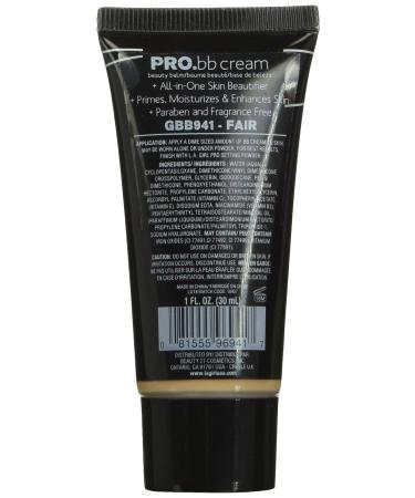 L.A. Girl Pro BB Cream HD Beauty Balm Fair 1 fl. Oz - Lightweight Coverage for Flawless Skin - Buy Online on GoSupps.com