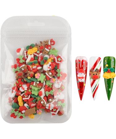 FEIlei 1Bag Resin Christmas Charms Christmas Flatback Decoration Ornaments for Nail Art Craft Making DIY Crafts - Buy Online on GoSupps.com