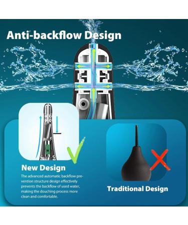 Ouitble Rechargeable Silicone Enema Cleaner for Women | Anti-Backflow Intestinal Hygiene & Anal Intercourse | International Shipping Available - Buy Online on GoSupps.com