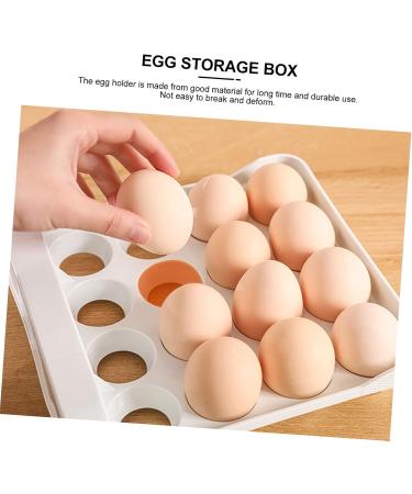 Generic Egg Storage Box Fridge Drawers Egg Tray for Home Wear-resistant Egg Drawer Organizer With Cover Grey 21.5x22.5x14cm - Buy Online on GoSupps.com