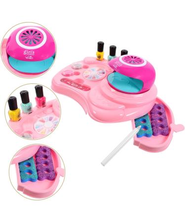 minkissy 1 Set Nail Art Set Toy Nail Art Kit Glitter Powder Nail Art Kit for Girls Toys for Little Girls Nail Dryer Girl Toys Nail Art Glitter Powder Child Pink Make up Plastic Nail Set - Buy Online on GoSupps.com
