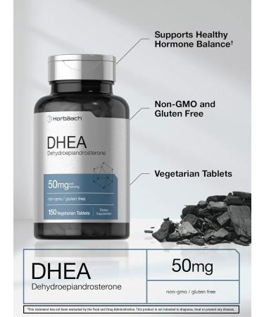 Horbäach DHEA 50mg - 150 Vegetrian Tablets  - Buy Online on GoSupps.com