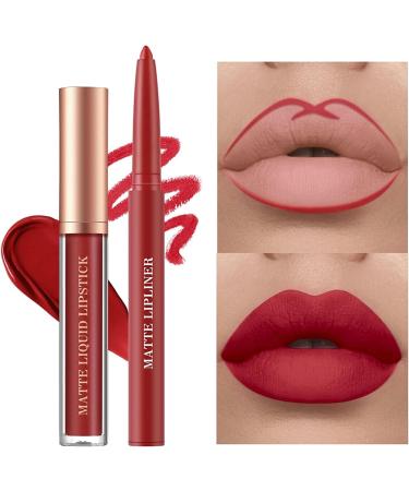 12-Piece Nude Liquid Lipstick and Lipliner Set - Long Lasting, Waterproof, Non-Fading Formula - Perfect Makeup Gift for Women (Set C) - Buy Online on GoSupps.com