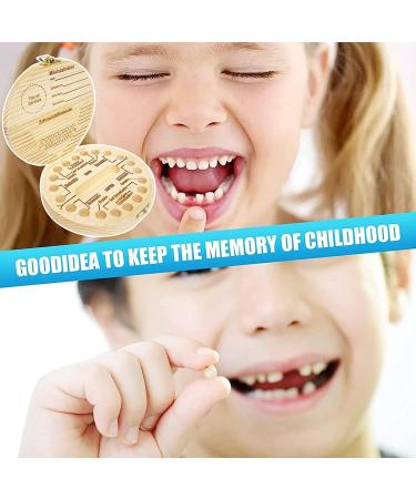 Sunshine Smile Wooden Milk Teeth Tooth Box - Cute Dinosaur Storage for Baby Teeth - Buy Online on GoSupps.com