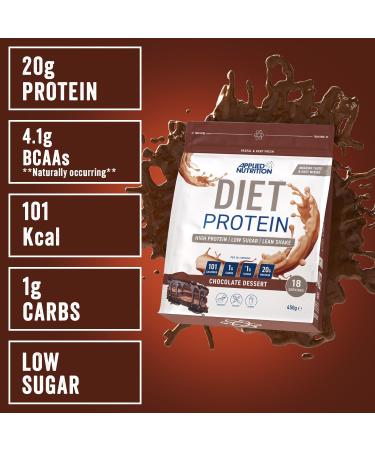 Applied Nutrition Diet Whey High Protein Powder Supplement - Chocolate Dessert 450g - Weight Management with CLA, L Carnitine, Green Tea - 18 Servings - Buy Online on GoSupps.com