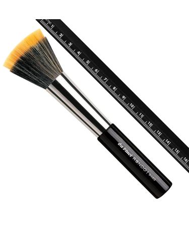 Da Vinci Foundation Brush - 2in1 Powder & Stippling Brush | Vegan Synthetic Fiber | Handmade in Germany - Green One Size - Buy Online on GoSupps.com
