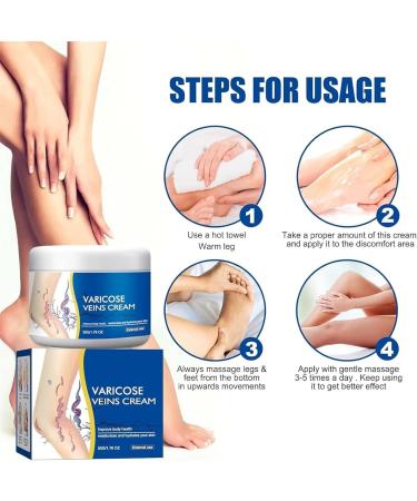 Traitement des varices pour les jambes la cr me de varices de jambe Varicose soulager l'enflure et la lourdeur 50g / 1 76fl.oz (1pcs) - Buy Online on GoSupps.com