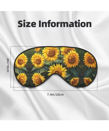 Yellow Sunflowers Sleep Mask | Adjustable Breathable & Stylish Eye Mask for Ultimate Comfort - Buy Online on GoSupps.com