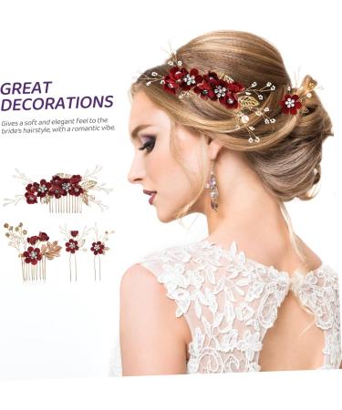 Housoutil 8 Sets Bridal Headwear Hair Accessories for Women Wedding Rhinestone Barrettes Bridal Hair Combs Bridal Hair Clip Side Wedding Hair Clips Vintage Hair Clips Aquamarine Dress Miss - Buy Online on GoSupps.com