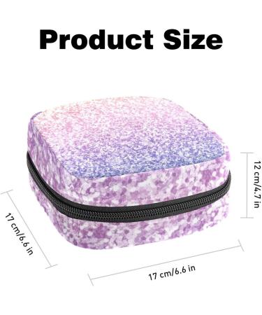 Colorful Glitter Napkin Storage Bag | Portable Menstrual Pad & Cup Pocket for Girls & Women | Zippered & Stylish - Buy Online on GoSupps.com