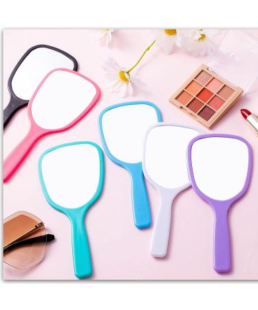 Compact Handheld Mirror with Handle for Makeup, Vanity & Travel - 36 Pieces in 6 Colors - 7.09 x 3.15 Inches - Buy Online on GoSupps.com