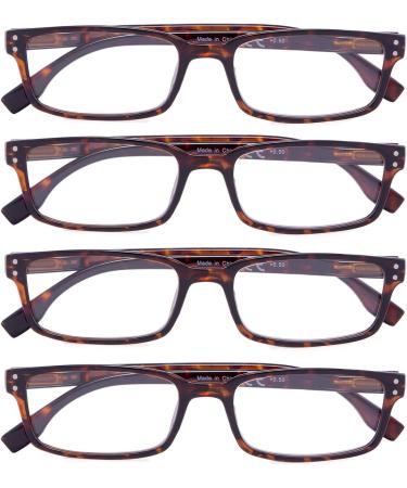 Eyekepper Reading Glasses for Women - 4 Pack Tortoise Comfort Readers +2.00 - Stylish & Durable - Buy Online on GoSupps.com