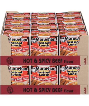 Ja Cor Instant Lunch Ramen Noodle Soup Hot and Spicy Beef Flavor Cup Noodles 2.25 oz Bulk Pack Bundle with 1-Set of Reusable Stainless Steel Chopsticks(24 Packs) - Buy Online on GoSupps.com
