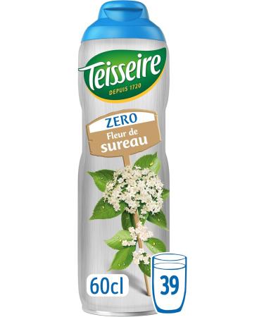 Teisseire Zero Sugar Elderflower Syrup for Refreshing Drinks Cocktails Bottle 60cl - Buy Online on GoSupps.com