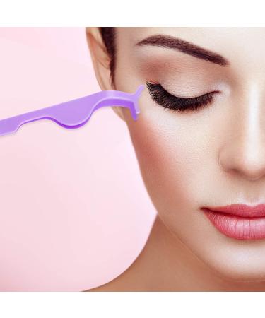 60-Piece Plastic Eyelash Extension Tweezers - Purple False Eyelash Applicator Tool for Lash Application and Removal - Buy Online on GoSupps.com