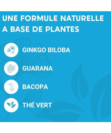 FOCUS FORMULA | Ginkgo Biloba Guarana Bacopa Green Tea Vitamin B6 | Powerful Nootropic 100% Natural | Memory Concentration Brain | 60 Capsules | Dietary Supplement - Buy Online on GoSupps.com
