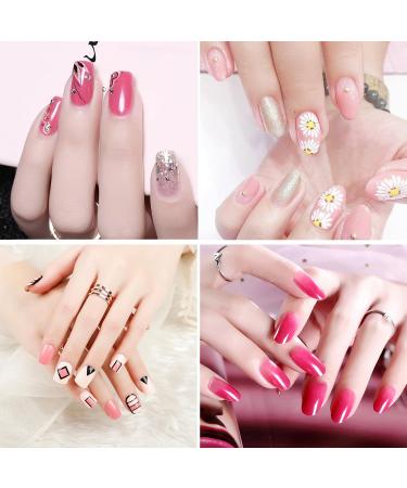 JdXun 5-Piece Nail Brush Set | Double-End Nail Design & Acrylic Art Brushes | DIY Nail Art Liner & Dotting Tool with Sponge Brush - Buy Online on GoSupps.com