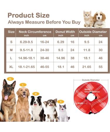 Lyneun Adjustable Inflatable Breaker Crane Collar for Dogs & Cats - Soft Leak Protection Red - Ideal for Pet Comfort & Safety - Buy Online on GoSupps.com