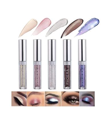 Hotiary Waterproof Glitter Liquid Eyeshadow - 12 Colors Long Lasting Metallic Pigments - Sparkling Eye Shadow Set - Eyeliner Kit - Gift - Buy Online on GoSupps.com
