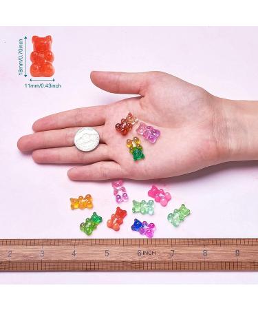Pandahall 200Pcs Colorful Gummy Bear Cabochons with Glitter Powder for Nail Art & Jewelry Making - Buy Online on GoSupps.com