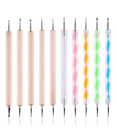 10PCS Dotting Tools Set for Nail Art, Embossing Stylus for Painting