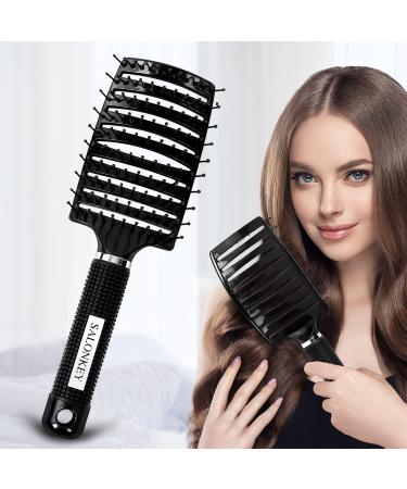 Professional Vented Hair Brush - Fast Drying & Detangling Barber Tool (Black) - Buy Online on GoSupps.com