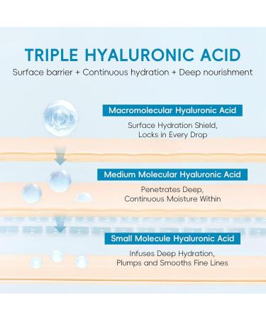 Hyaluronic Acid Serum for Face Instant Hydration Hyaluronic Acid Ultra Hydrating Serum with Tremella Extract Facial Moisturizer for All Skin Types Skin Barrier Hydration Korean Skin Care - Buy Online on GoSupps.com