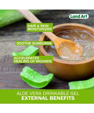 Pure Aloe Vera Drinkable Gel Orange-Tangerine 1.5L - for Heartburn Relief & Acid Reflux - Cold-Processed - from Organic Fresh Leaves - Made in Canada - Buy Online on GoSupps.com
