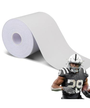 White Extra Wide Football Turf Tape Protects Skin from Turf Burns 1 Roll 4 Inch x 10 Yards Ultra Sticky Breathable & Hypoallergenic Athletic Turf Tape for All Levels of Football Athletes
