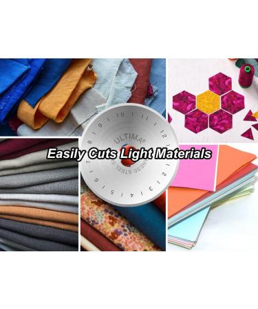 Ultima 45mm Rotary Cutter Blades  10 Blades Per Pack  Fits Most Rotary Cutters Including Fiskars  Olfa  Martelli and TrueCut  Cuts Quilting Fabric  Leather  and More - Buy Online on GoSupps.com
