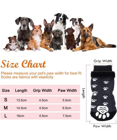 RANYPET Anti Slip Dog Socks 3 Pairs - Dog Grip Socks with Straps for Indoor Traction Control | Pet Paw Protector for Small Medium Large Dogs | Medium Paw Pattern - Buy Online on GoSupps.com