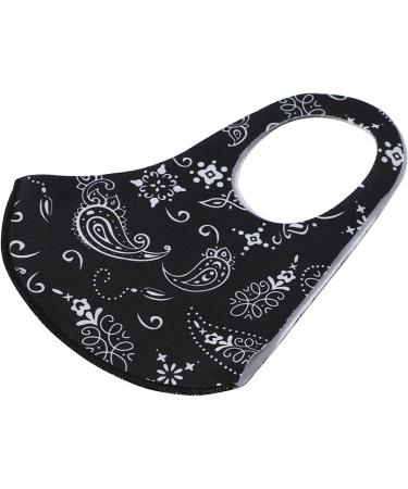 Komonee Paisley Face Mask - Washable & Reusable Cloth Mouth Cover for Men & Women - Dustproof & Breathable - Indoor/Outdoor Cycling, Skiing Protection - Pack of 5 (Black) - Buy Online on GoSupps.com