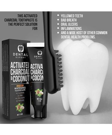 Dental Expert 3-Pack Charcoal Toothpaste - Best Whitening Toothpaste with Mint Flavor for Oral Hygiene - Buy Online on GoSupps.com