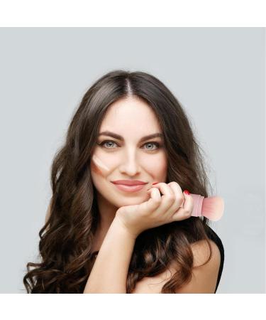 Retractable Blusher Brush with Cover Soft Powder Makeup Brush Portable Makeup Brush Liquid Cream Foundation Powder Brush Professional Concealer Brush Perfect for Travel (Naked pink) - Buy Online on GoSupps.com