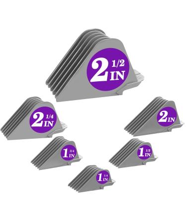 6pcs Professional Hair Clipper Guards Cutting Guides Fits for Most Wahl Clippers Clipper, Combs Replacement - 1 & 1/4" to 2 & 1/2", Guard Number: #20, 18, 16, 14, 12, 10 (Gray) - Buy Online on GoSupps.com