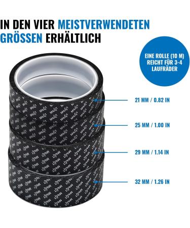 Buy milKit Tubeless Rim Tape - 28 Inch Rim Protection for Road Bikes MTB & Gravel - 10m x 25mm | International Shipping - Buy Online on GoSupps.com