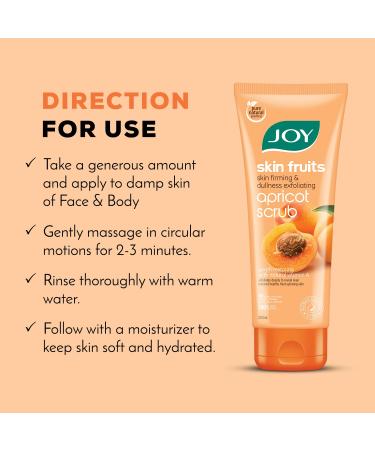 Buy Joy Skin Fruits Gentle Moisturizing Apricot Scrub 200ml - Nourishing Exfoliating Scrub for All Skin Types | International Shipping Available - Buy Online on GoSupps.com