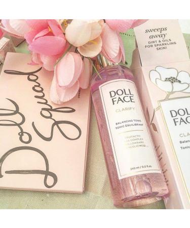 Doll Face Clarify Balancing Toner Glycolic Acid Willow Bark and Enzymes for Facial Soothing Facial Toning 8oz - Buy Online on GoSupps.com