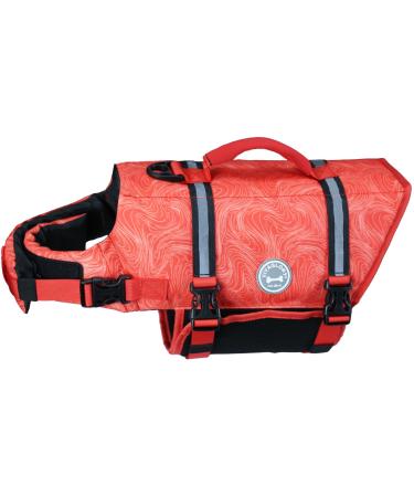 Vivaglory Ripstop Dogs Rescue vest For Small Medium Boat Dog Wallpage with improved buoyancy & visibility red XL: 78-96cm (chest circumference) red