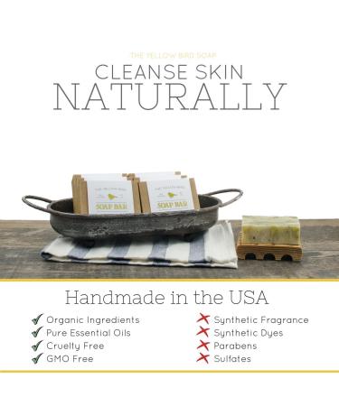 Yellow Bird Natural Charcoal Soap Bar for Face & Body - Acne & Sensitive Skin - Lavender Lemongrass - 4.5 oz - Buy Online on GoSupps.com