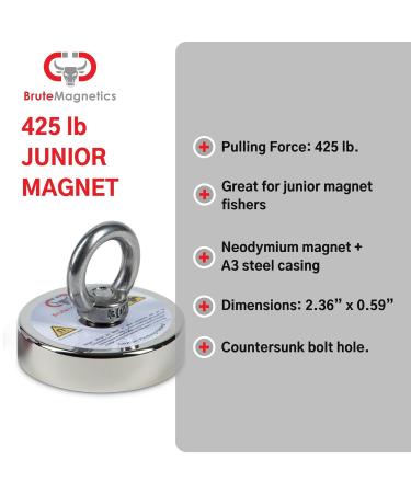 425 lb Junior Magnet Fishing Kit | Neodymium Magnet, Waterproof Carry Case, Paracord, Gloves & Threadlocker - Buy Online on GoSupps.com